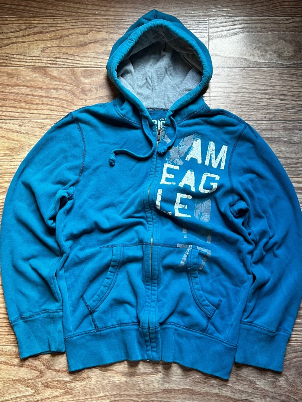 vintage y2k american eagle zip hoodie oversized streetwear skater grunge